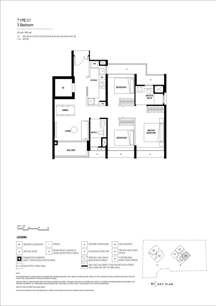 Arina East Residences 3-bedroom floor plan with family-friendly design