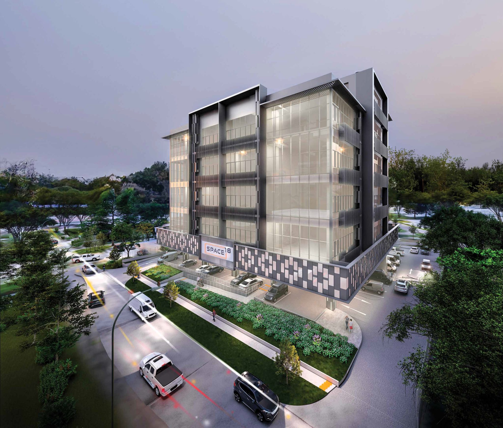 Hero exterior view of Space 18 industrial development in Singapore